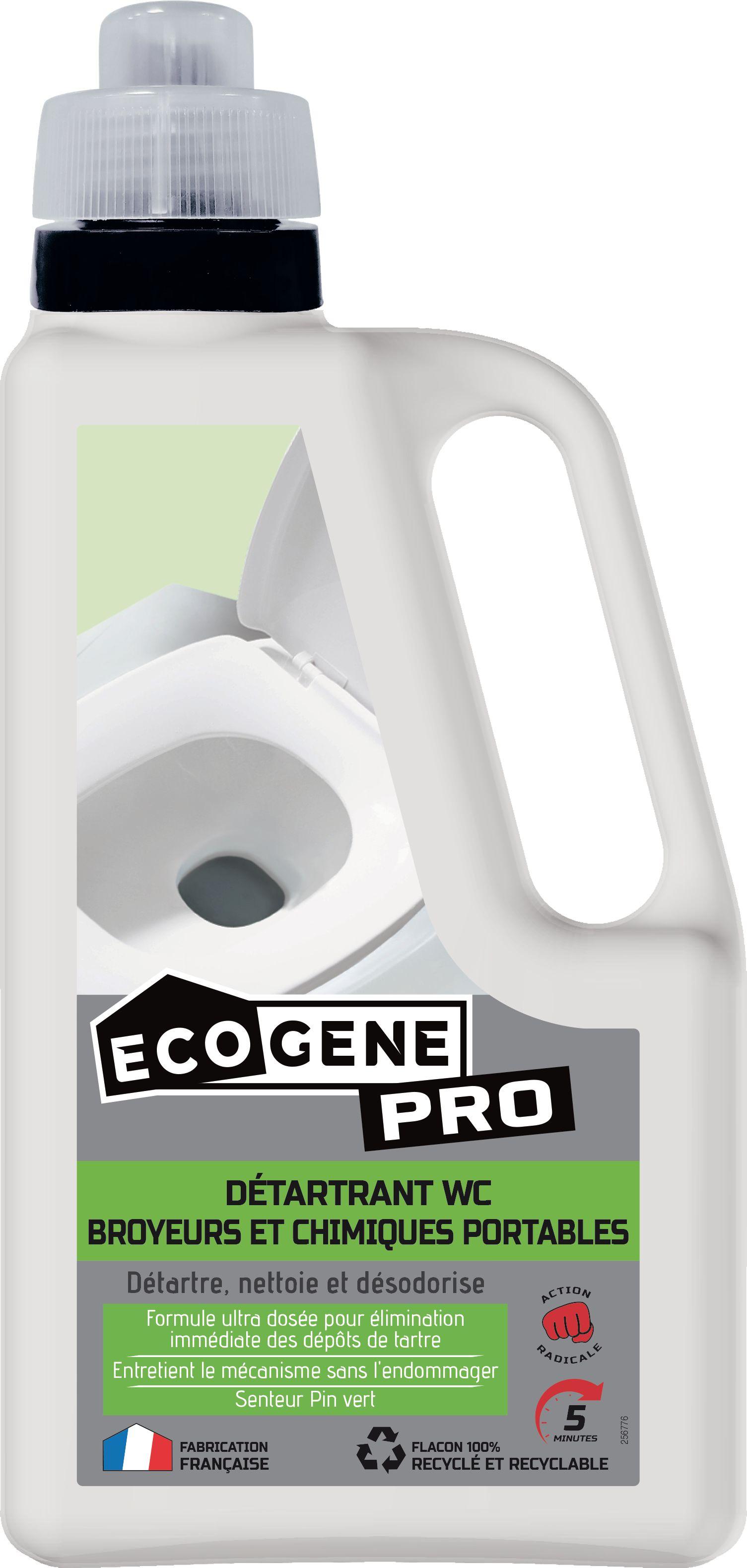 Detartrant wc broyeurs / chimiques portables ecogene pro 1 l