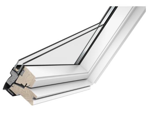 Fenêtre de toit à rotation manuelle GGL CONFORT MK06 - haut. 118CM x larg. 78CM - WhiteFinish