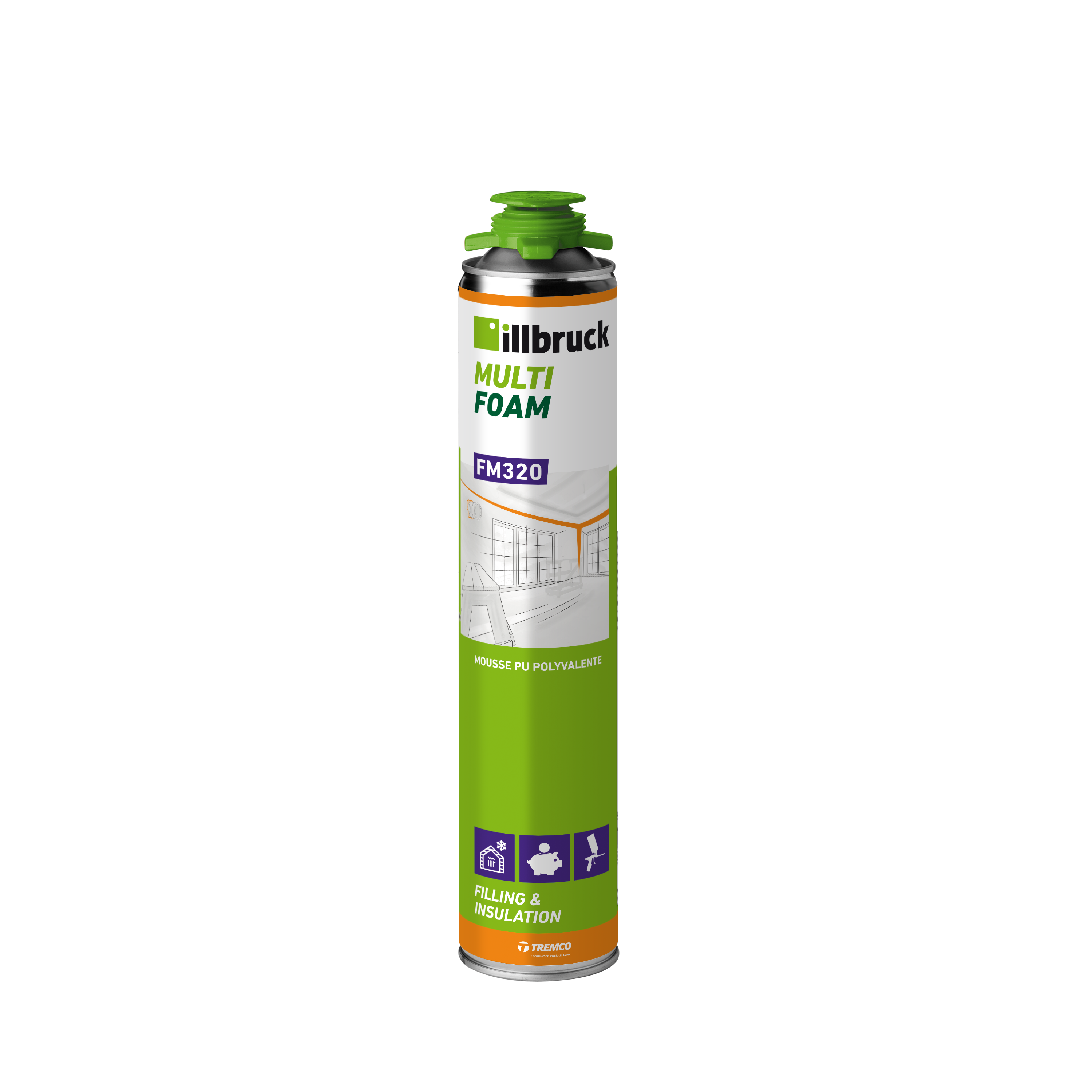 Mousse PU polyvalente FM320 Illbruck 750ml