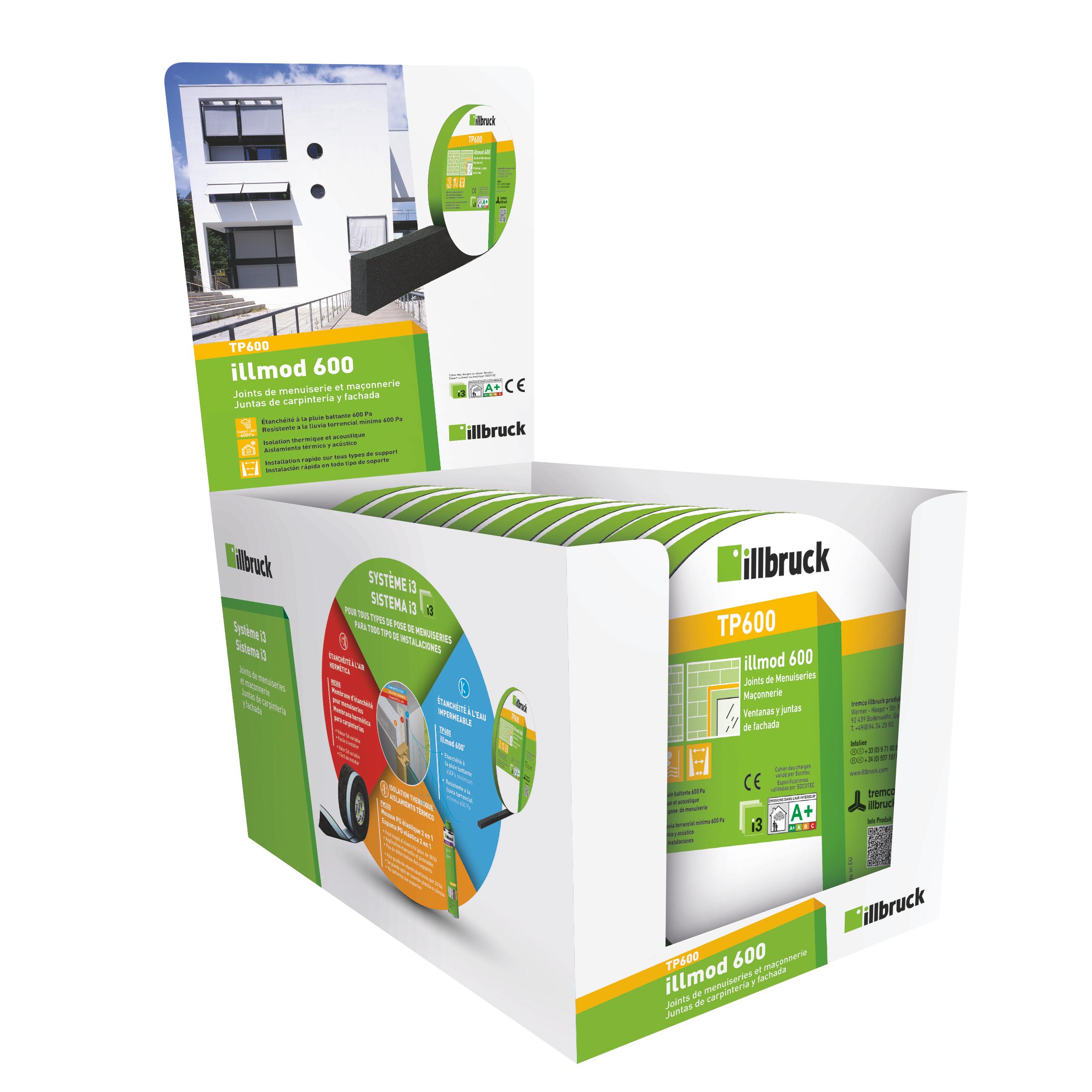 Mousse imprégnée illbruck TP600 illmod 600 15/3-7 noir BOX LS 8m