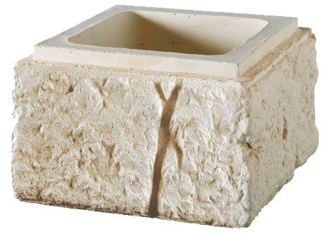 Elément de pilier Droit BRIDOIRE L.35x l.35x Ht20cm - Coloris Ton Pierre