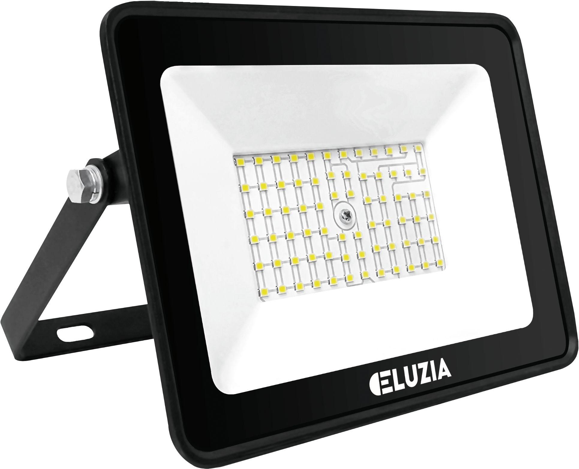 Projecteur LED Chantier 50W 5000lm IP65 - Noir, Lumière Blanche Froide 6500K, Étanche