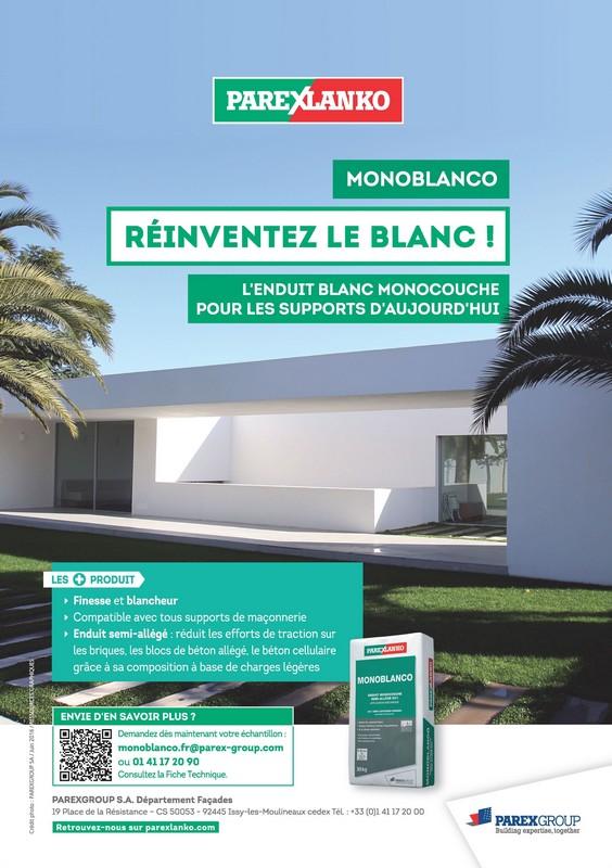 Enduit monocouches semi-allégés MONOBLANCO 30kg