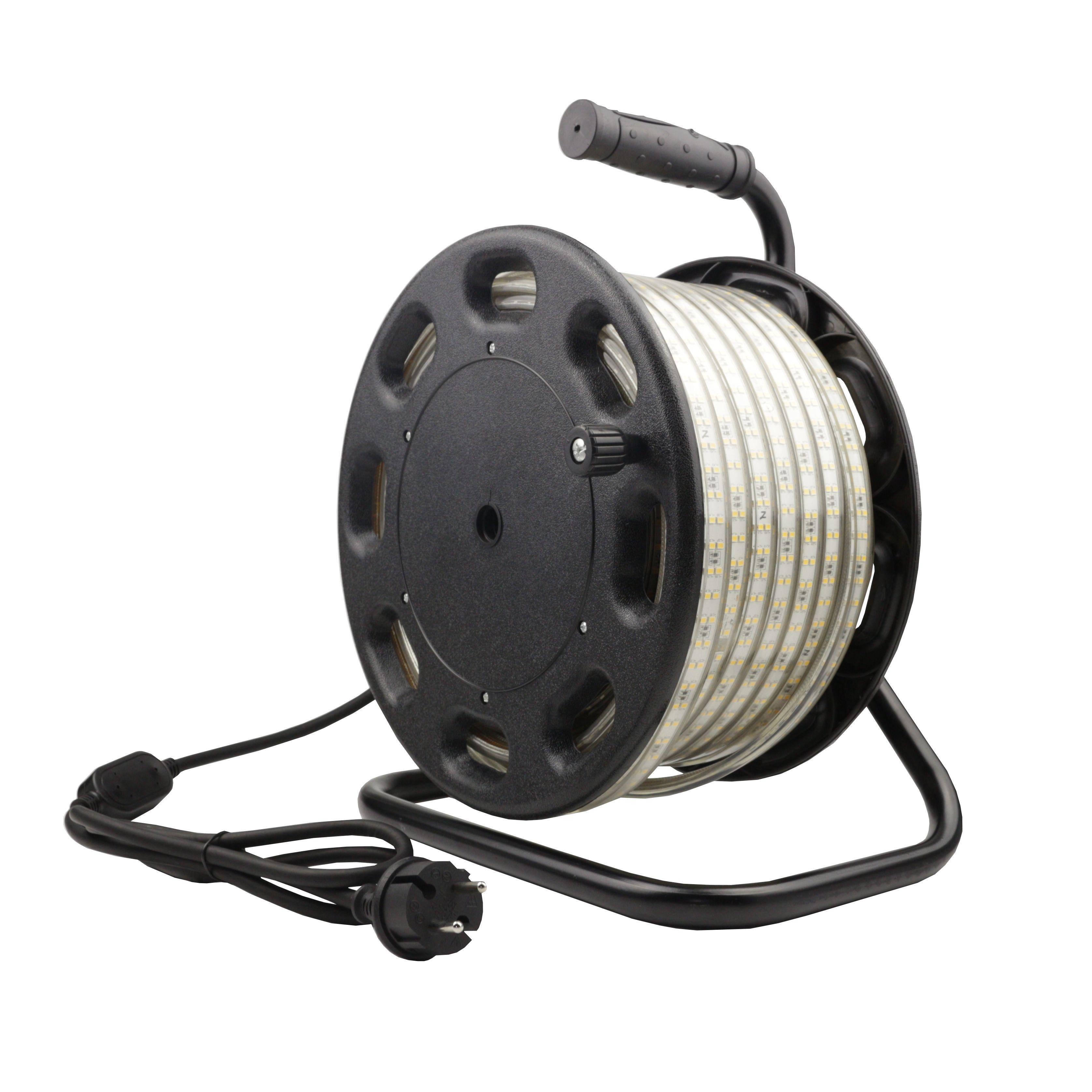 Ruban LED 220V 25m sur dévidoir - 5000K - 1000Lm/m - 250W