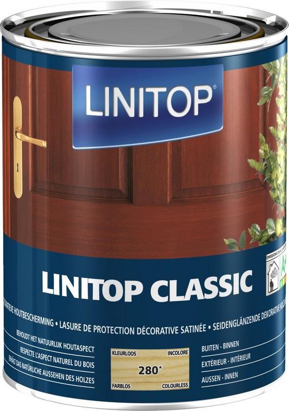 Lasure de protection decorative LINITOP CLASSIC mat - satin - brillant pin oregon de 1 L