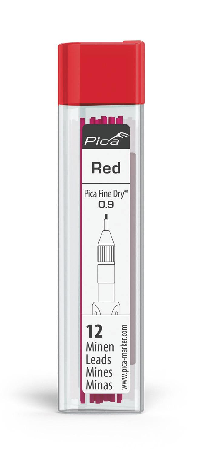Mines rouges pour marqueur fine dry12 mines - Pica