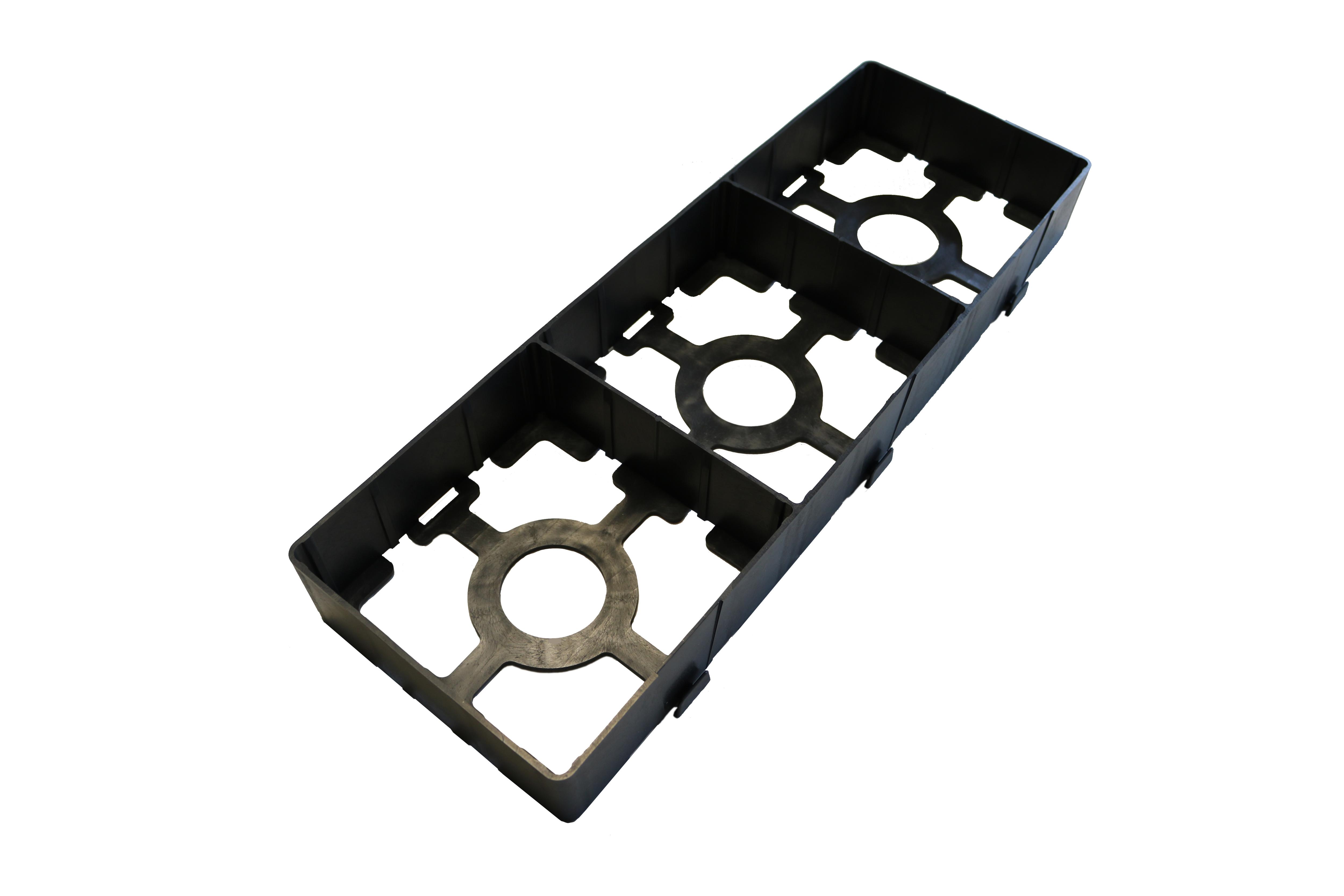 PLAQUE DE DRAINAGE URBANIT POUR 3 PAVES 15X15X6CM 476X160X57MM NOIRE