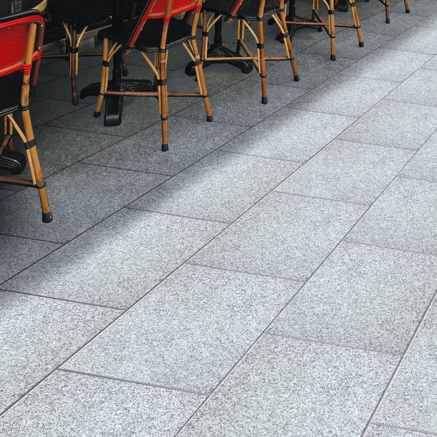 DALLE GRANIT FLAMME BROSSE BORD SCIE LONDON 40 X 60 X 3CM