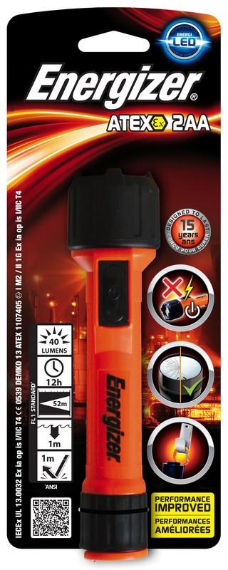 torche antidéflagrante ATEX 2AA - 3 LED normes industrielles - Energizer