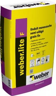 ENDUIT MONOCOUCHE PROJ. SEMI-ALLEGE WEBER.LITE F 36-010 30KG