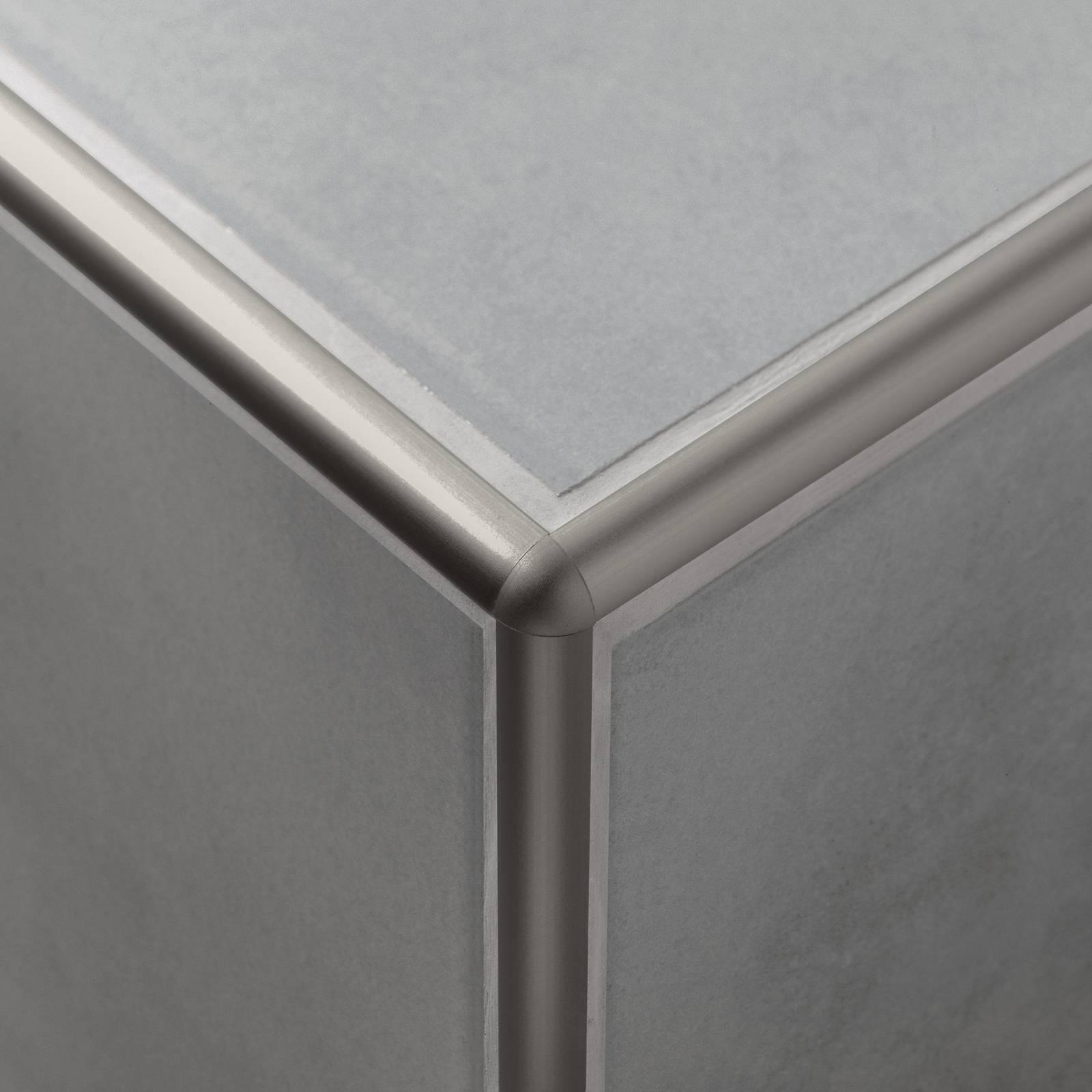 Profilé de finition carrelage -  1/4 de rond fermé DURONDELL Alu Argent brossé - Longueur 250 cm Ht 8 mm - DRA 862-SF/250