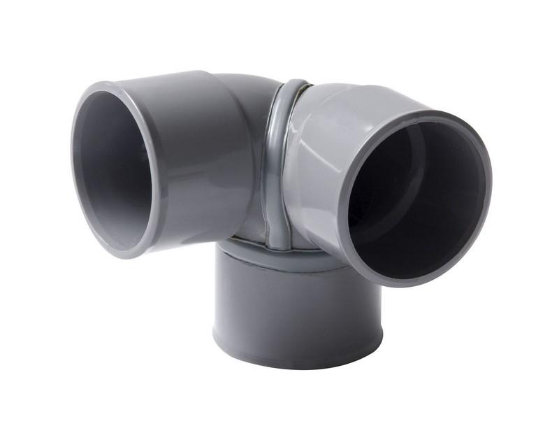 COUDE DOUBLE D'EQUERRE FEMELLE-FEMELLE 87°30 DIAMETRE 40 - CEH88