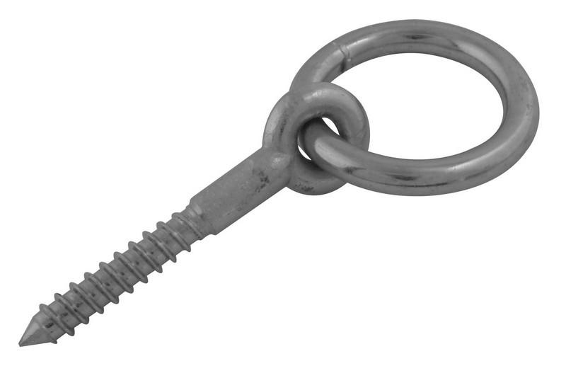 ANNEAU ECURIE A VIS A BOIS ACIER ZINGUE TIGE 55