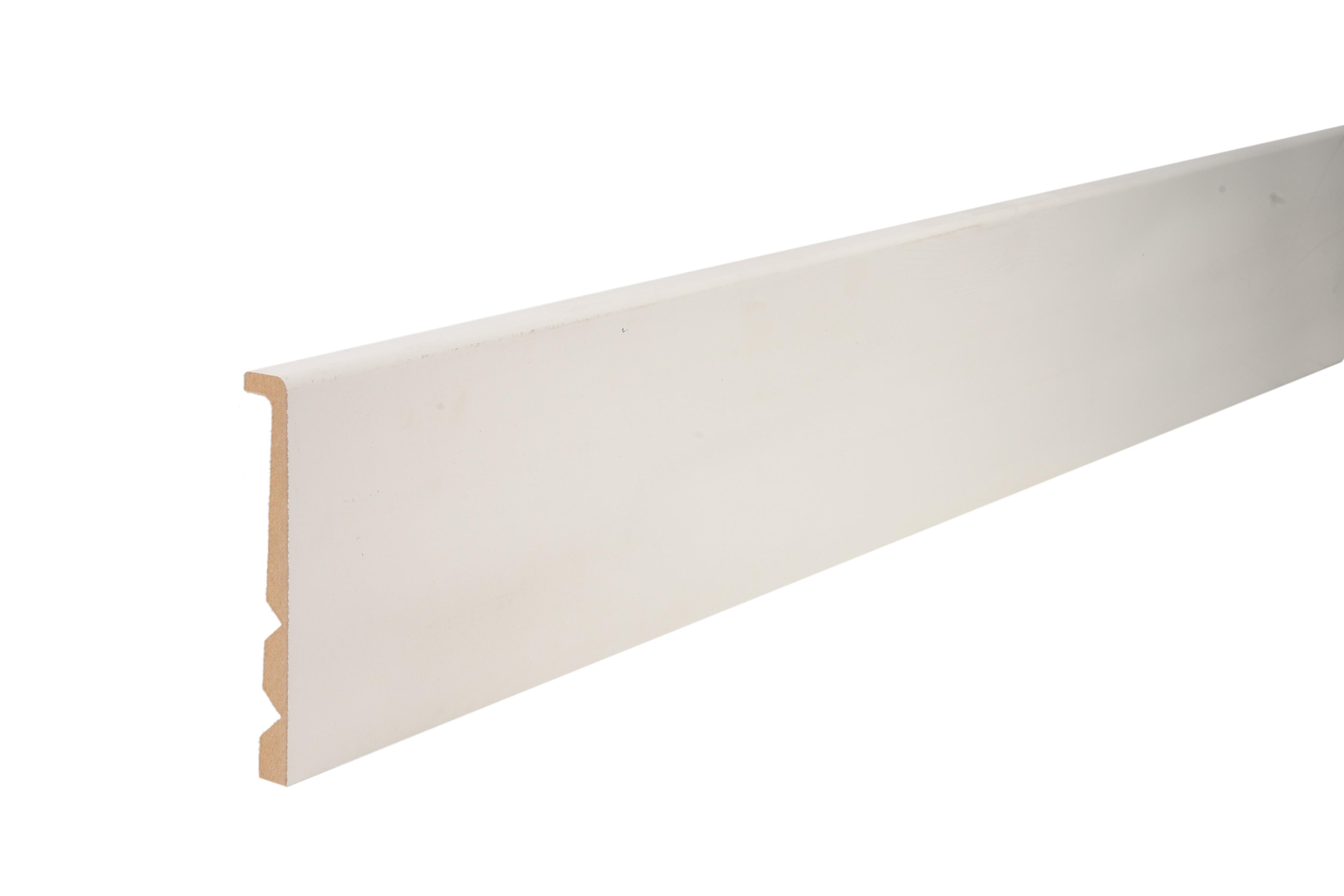 Plinthe à recouvrement MDF Prépeint Blanc - 22x133mm L.2,44m