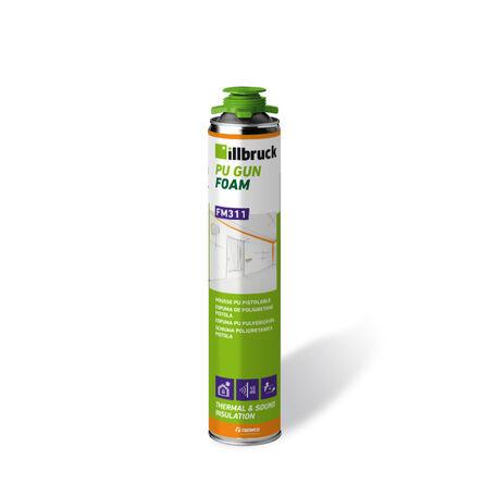 Contenu du kit FM311 Illbruck : aérosols mousse PU pistolet AA230 nettoyant AA290
