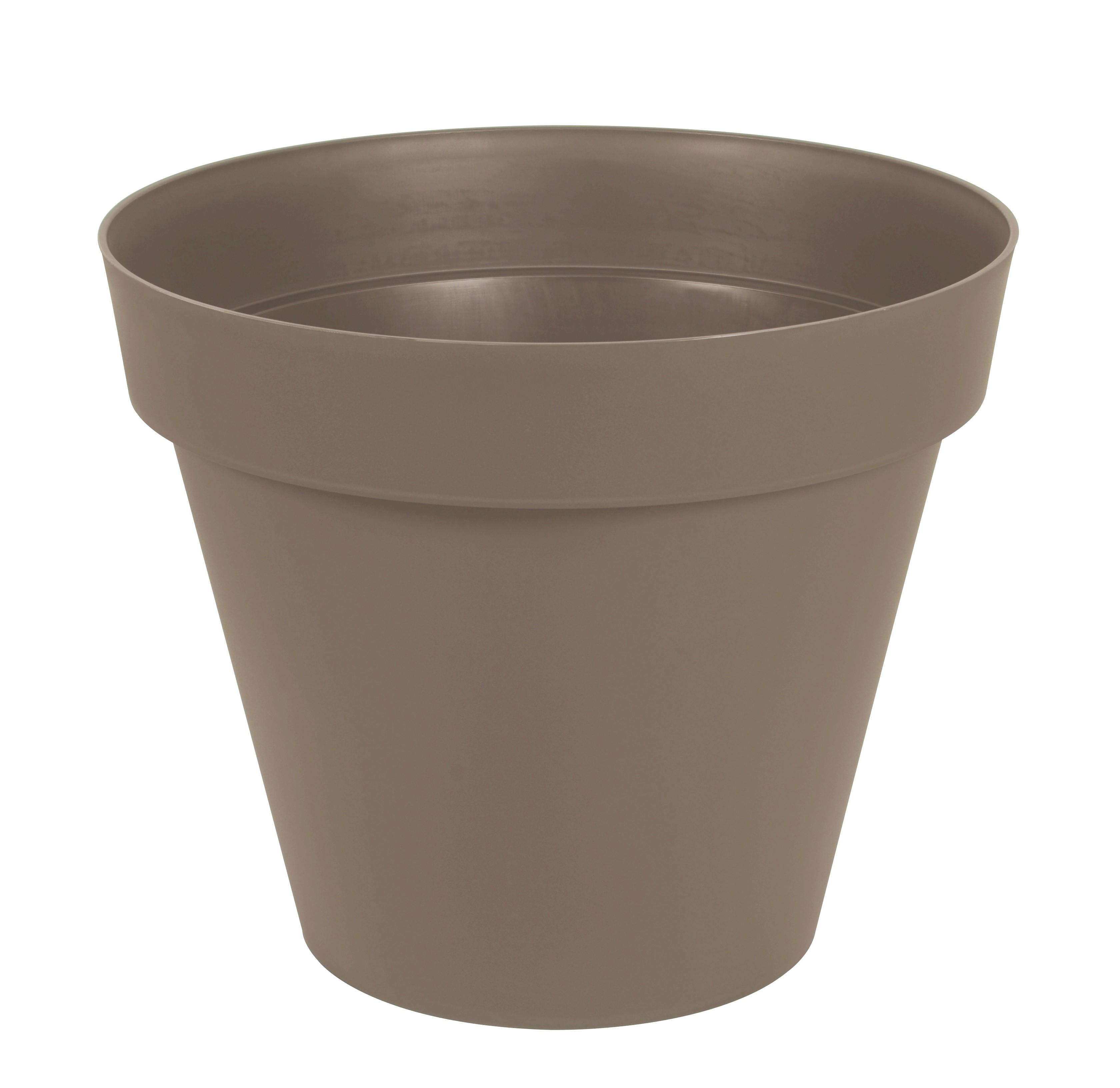 Pot rond TOSCANE Ø 80 cm H 66 cm 170 L taupe
