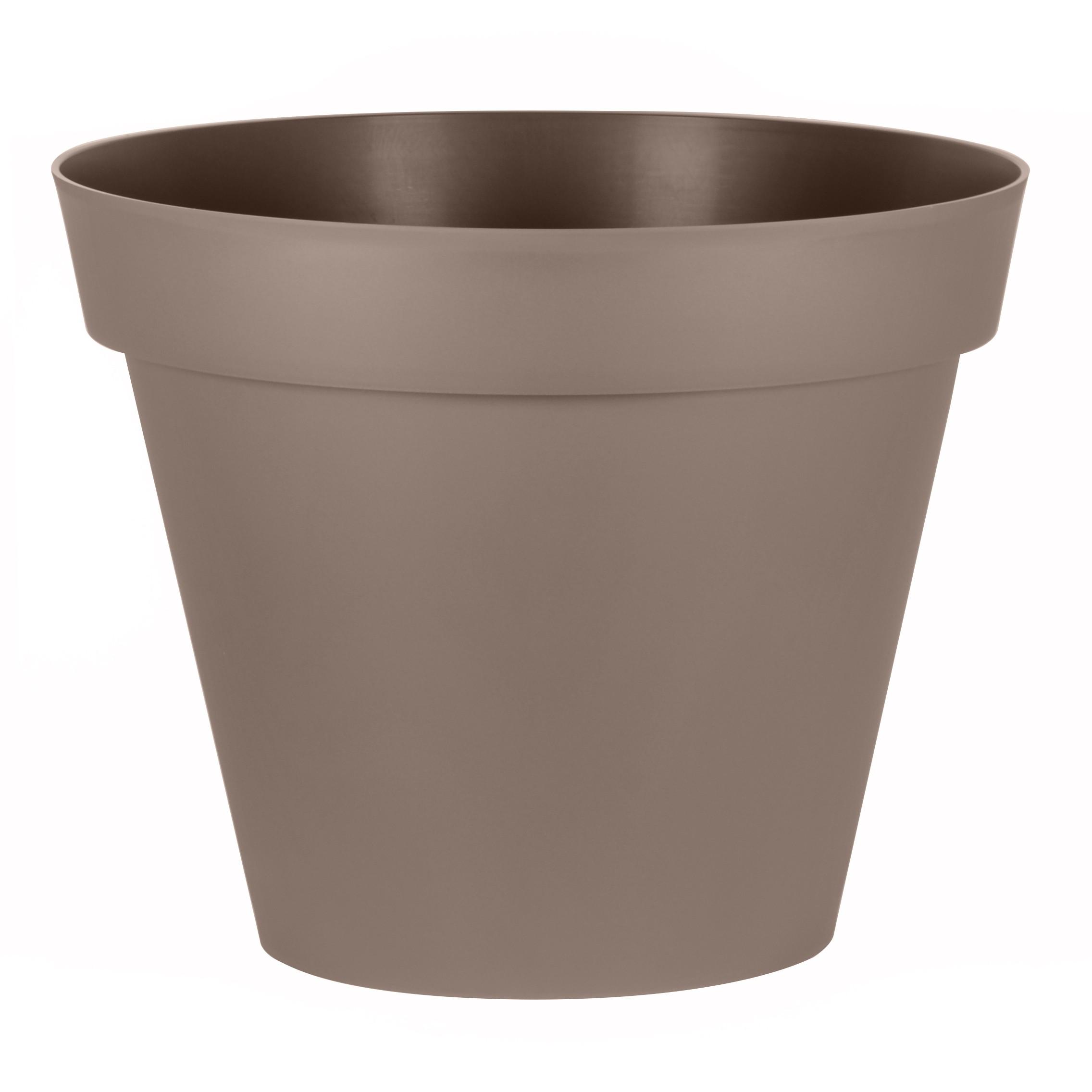Pot rond TOSCANE 356L polypropylène taupe Ø98,5cm