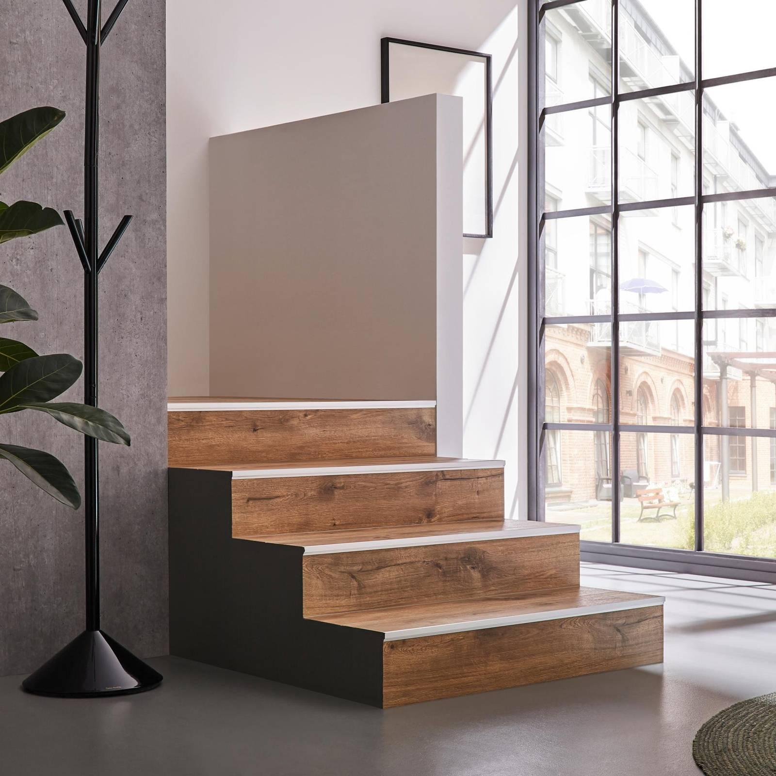 Profilé nez-de marche pour carrelage carré - SQUARESTEP -  Aluminium Argent anodisé -Longueur 250 cm - Ht 9 mm  - SQSAE 90/250