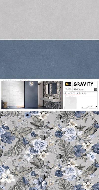 Panneau expo carrelage GRAVITY 40x120 Froid - Pnx format 1924x1005x30mm