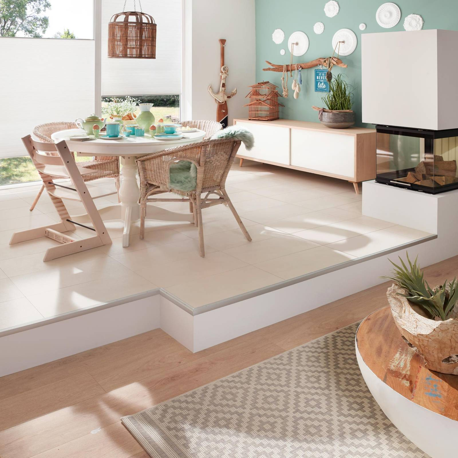 Profilé nez-de-marche pour carrelage, parquet, stratifié  PROTECT - Non percé -  Aluminium Argent - Longueur 270 cm - PTAE 4500-U/20/270