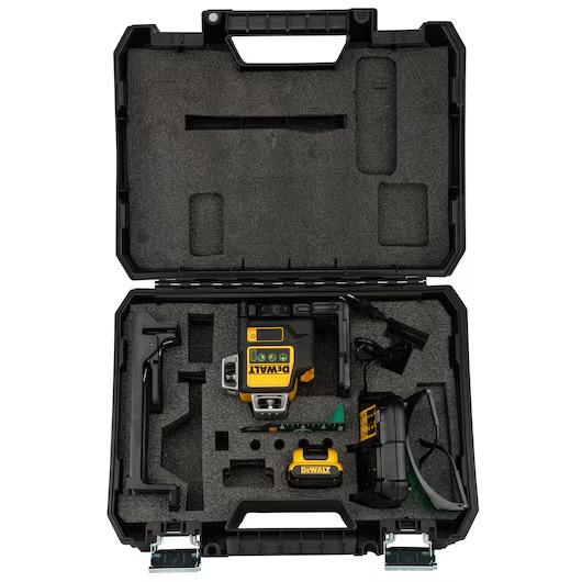 Laser lignes vert DEWALT avec batterie XR 12V et support de fixation