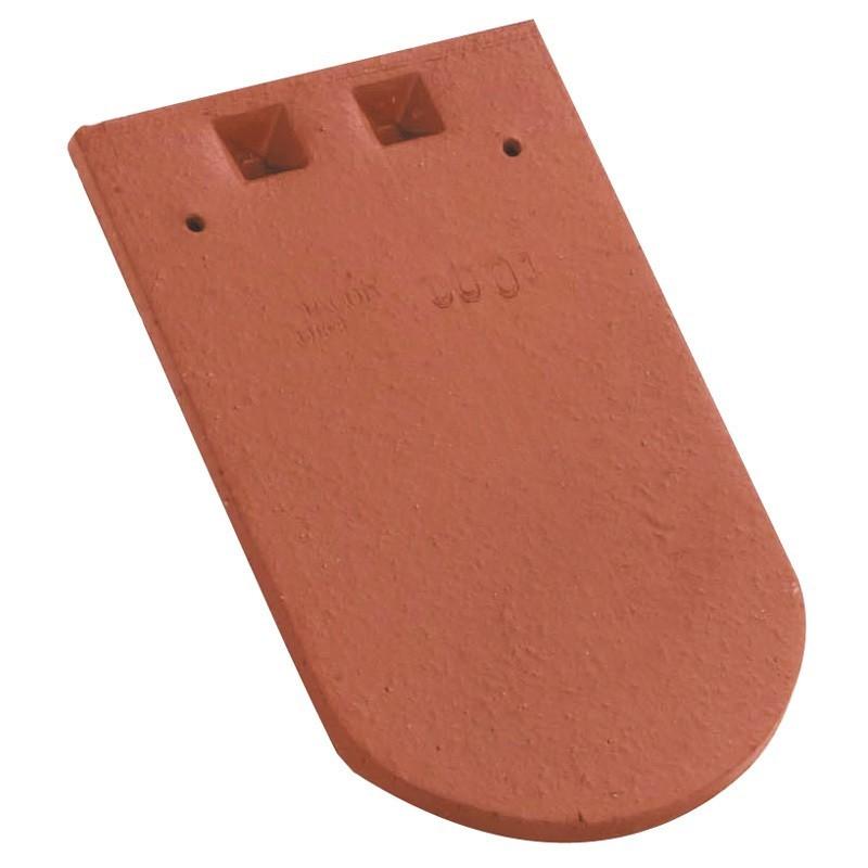 TUILE COURTE ÉCAILLE DE FAÎTAGE ALSACE LISSE 16X38 ROUGE