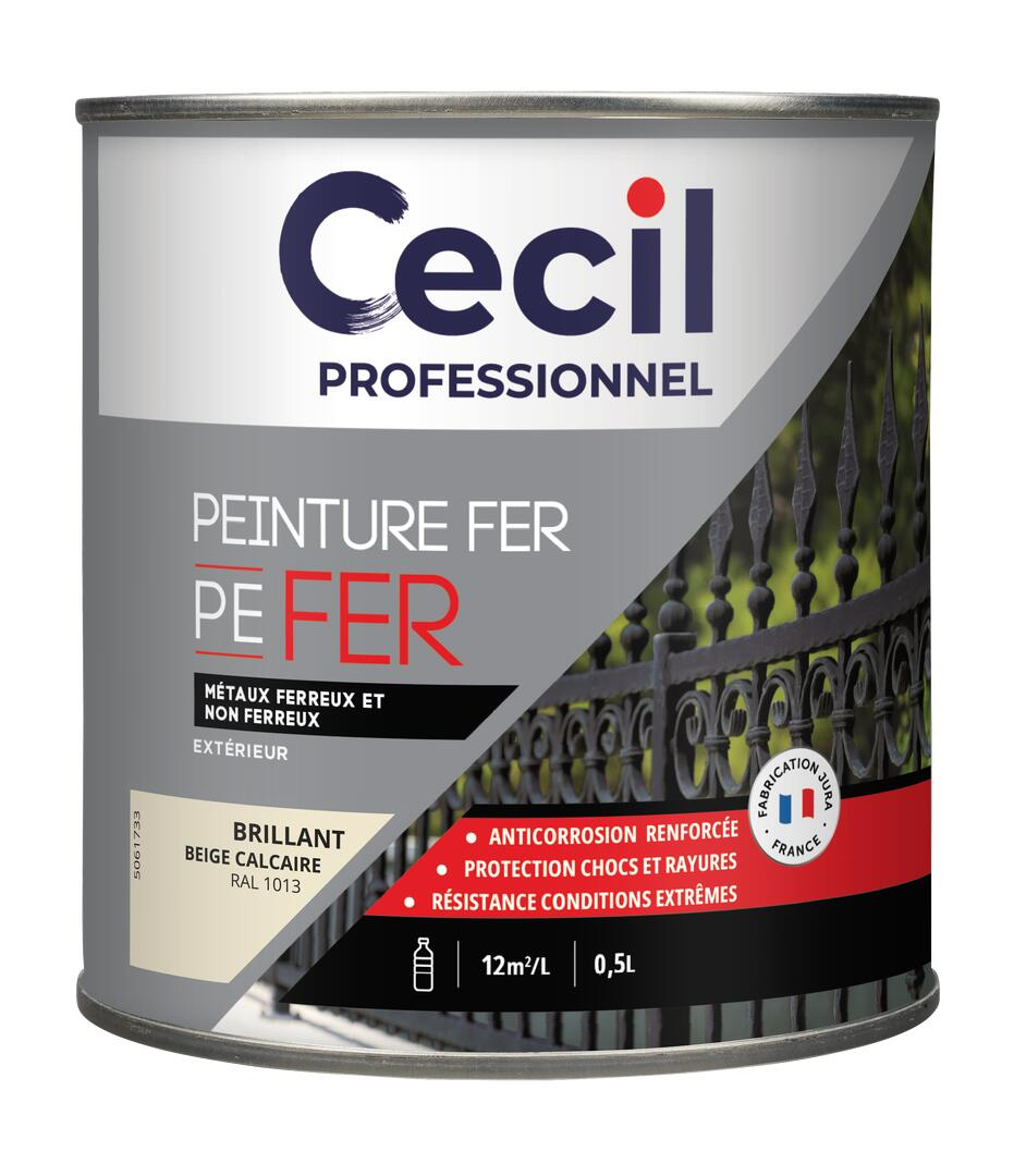 Peinture extérieure fer FERPEINTURE - Beige Calcaire Brillant - 0,5L