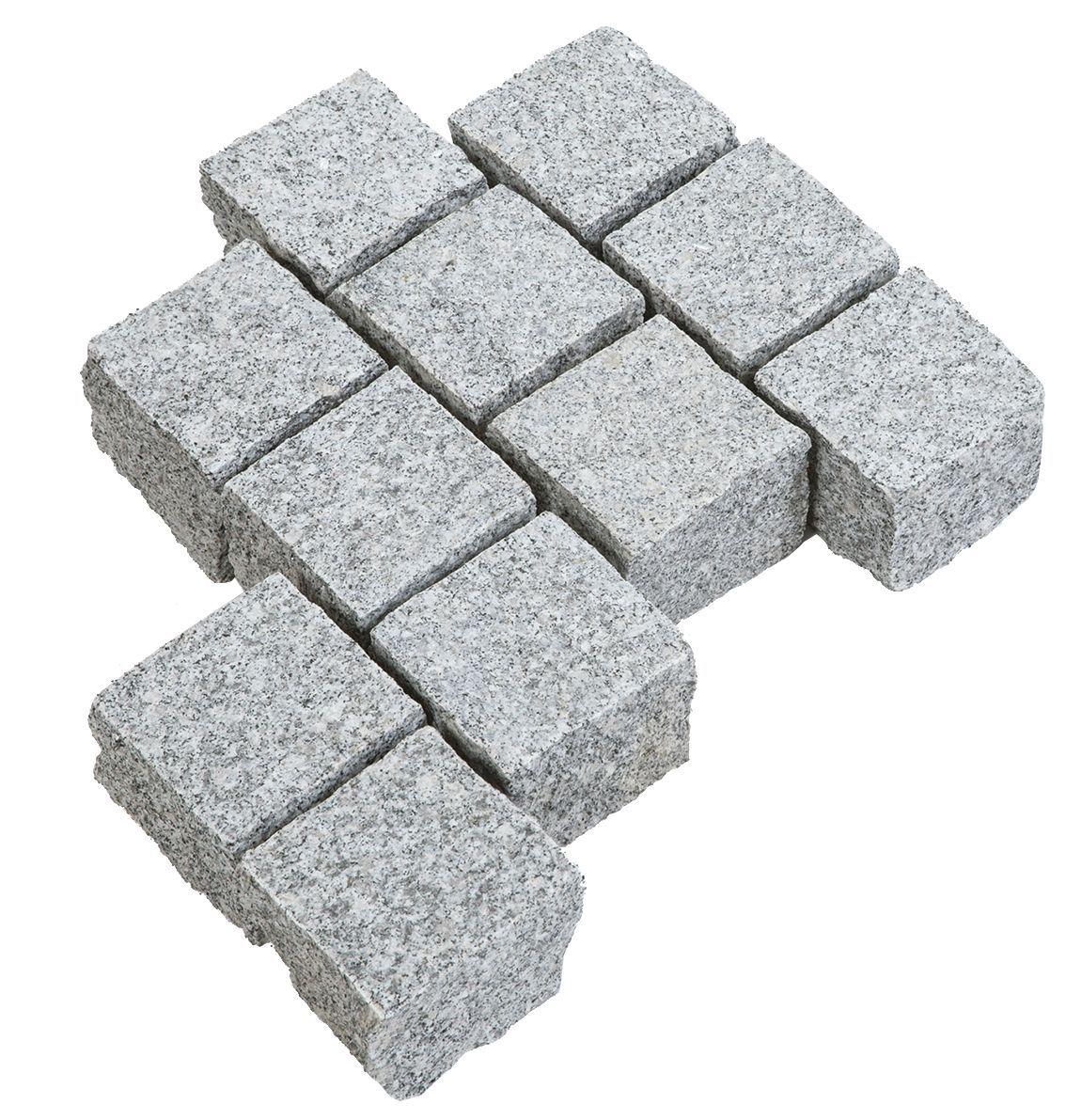 Pavé LONDON 10 x 10 x 8 cm - Granit flammé Bord clivé