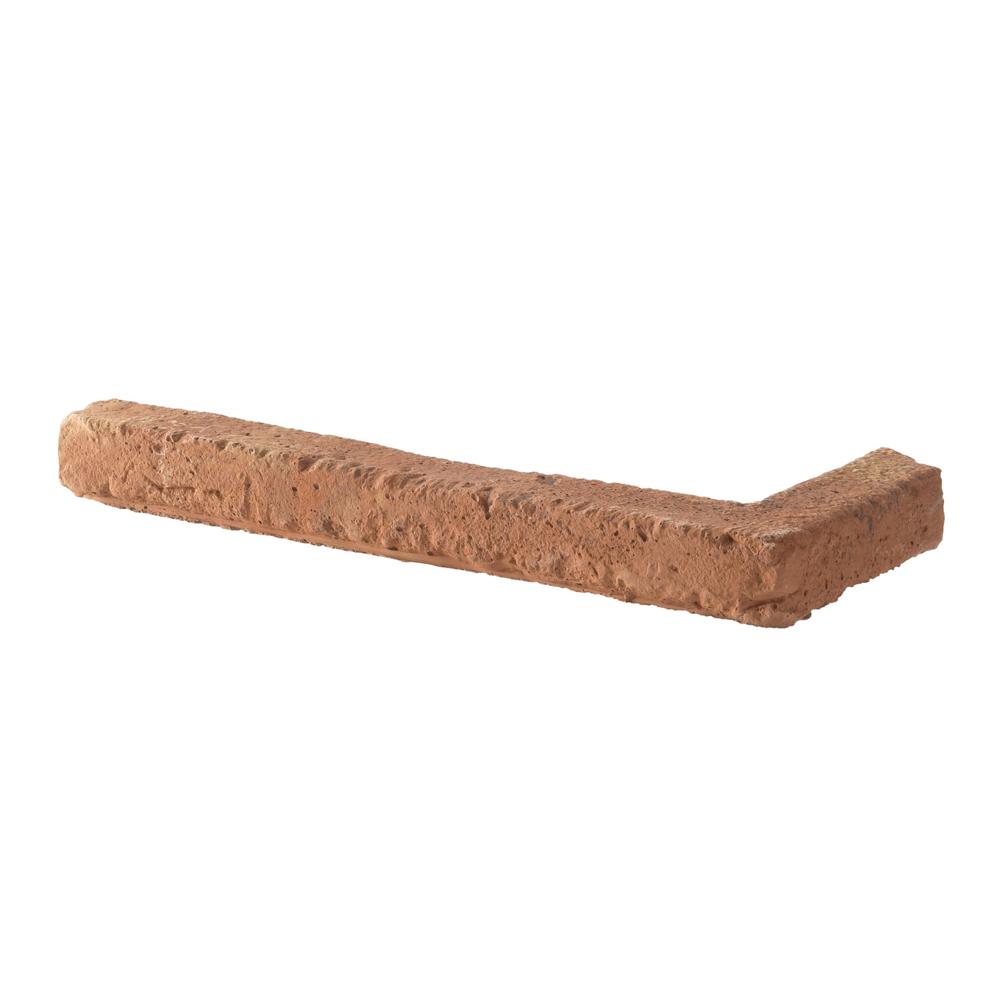 Chaîne d'angle BRIQUETTE L.24x l.10x Ht2cm ép.3cm 0,5ml - Coloris Ton Rouge