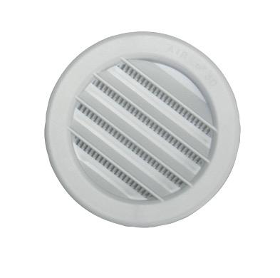 Grille plastique à auvent Ø57MM blanche vrac - Autogyre