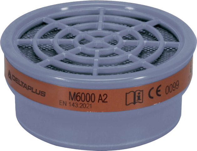 Lot de 2 galettes A2 pour demi-masque protection gaz M6000EA2R
