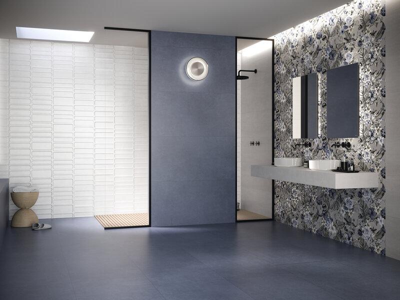 Carrelage mural faïence GRAVITY 40x120cm ép.7mm - Rectifié - Cobalt