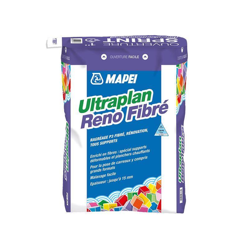 Ragréage sol P3 fibré autolissant - ULTRAPLAN RENO FIBRE - Sac de 25kg