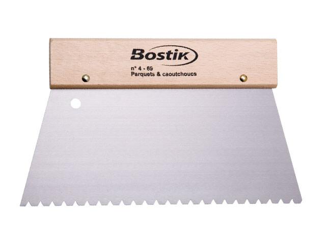 Spatule crantée Bostik métal n°4-69 pour colle parquet