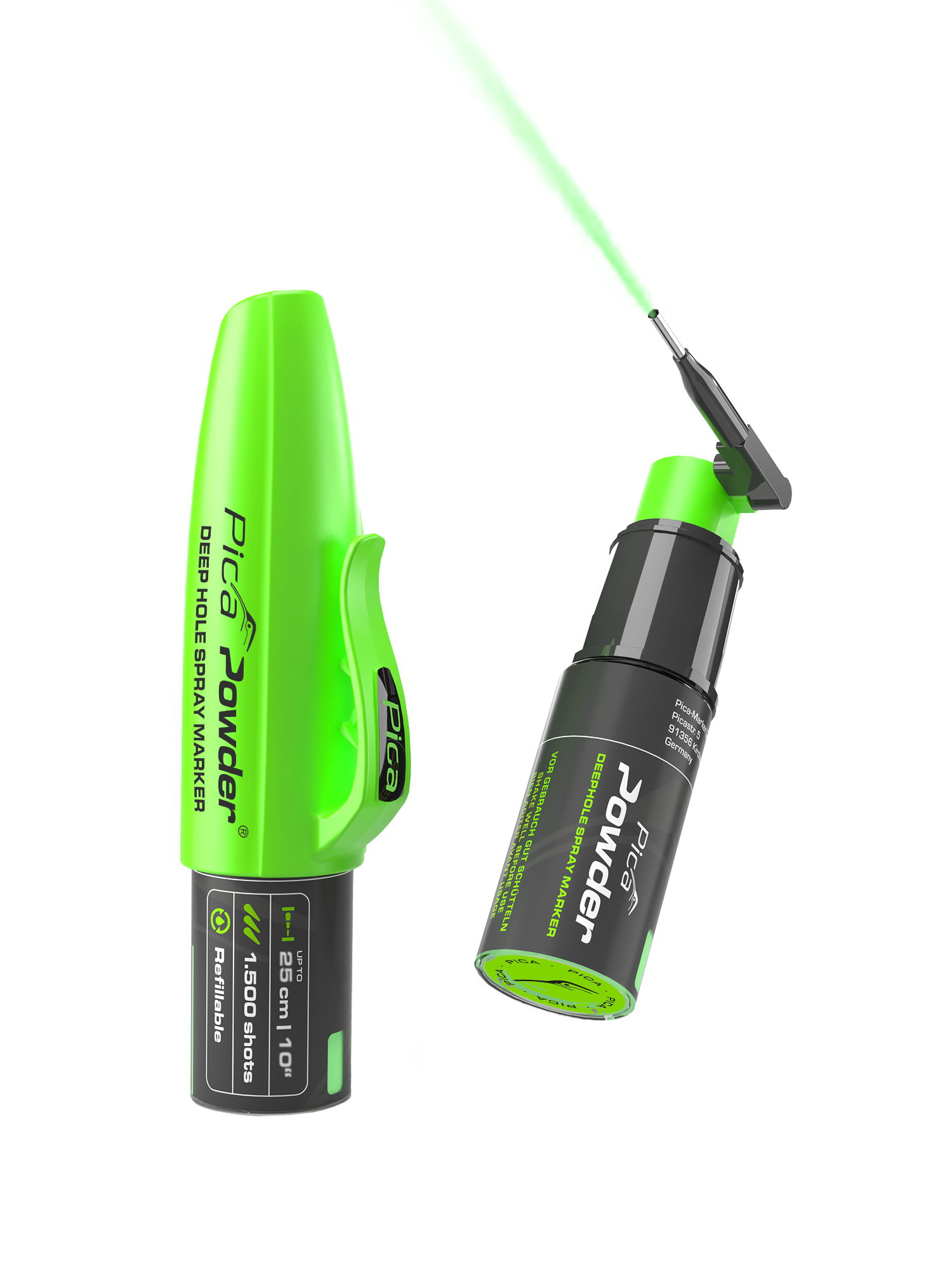 Marqueur spray poudre pica powdergris fluo - Pica
