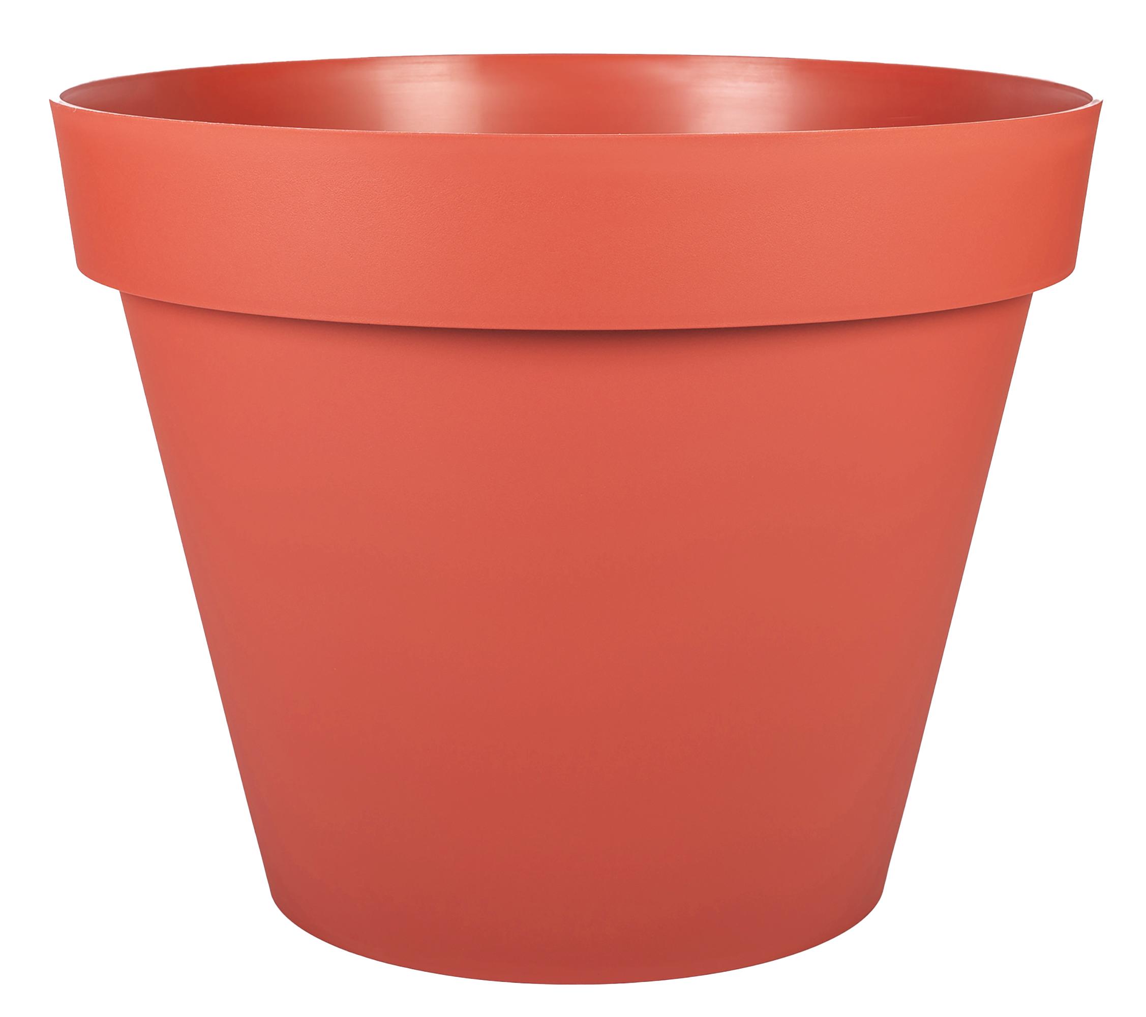 Pot rond TOSCANE 356L orange terre battue polypropylène Ø98,5 cm