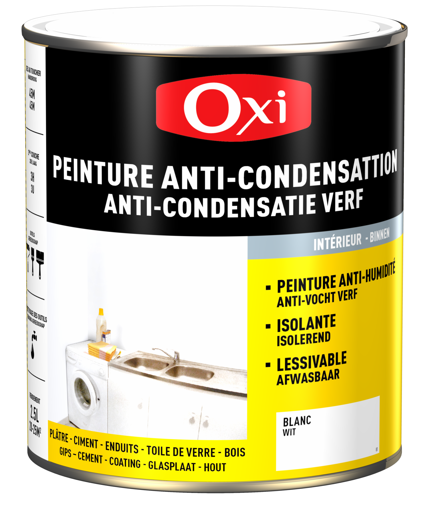 Peinture Anti-Condensation OXI - Blanc - Pot de 2,5L