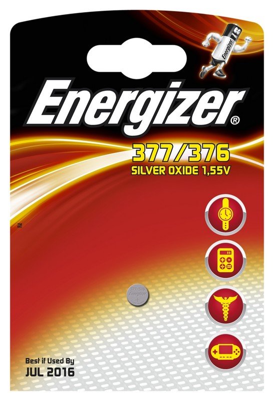 pile bouton 377-376 - SR66 - SR626SW - 1.55V - Energizer - B1 - 8gr