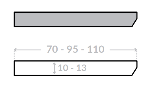 Plinthe Sapin Bord Droit - 10x70mm L.2,40m