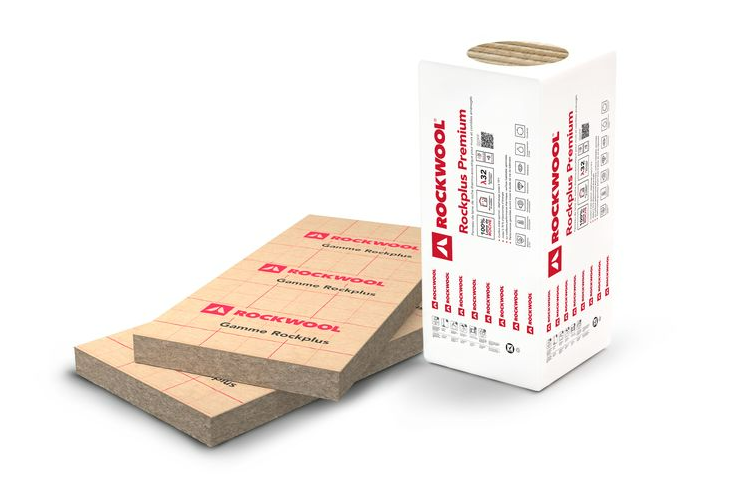 Panneau isolant en laine de roche Rockplus Premium kraft L 1350 x l 600 x ép 120 (mm) R=3,75