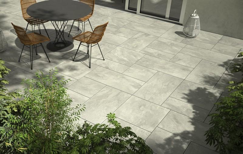Carrelage extérieur LAVAL 60x60cm ép.20mm - Cendre