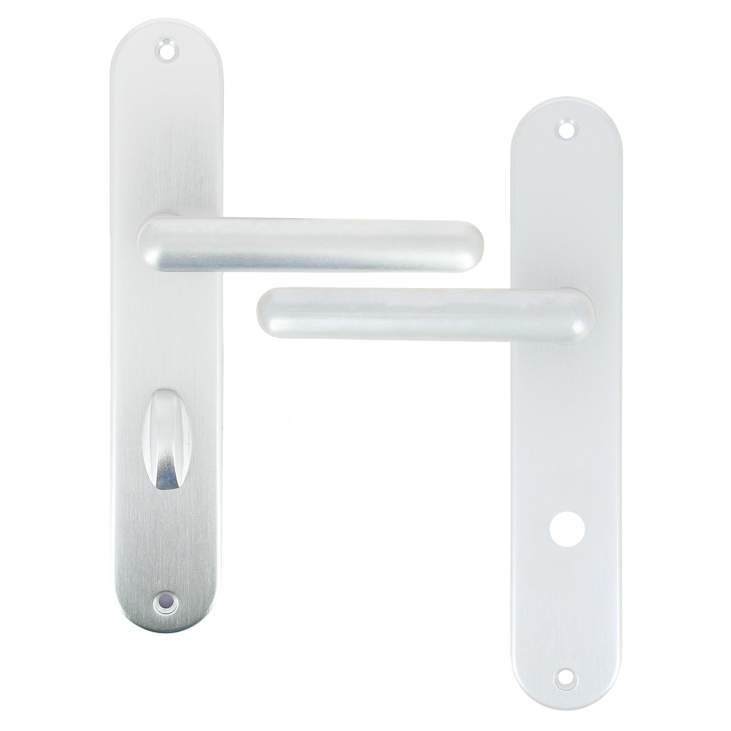 Ensemble de poignées /plaque Alu  CDDC à Condamnation - DANA Argent