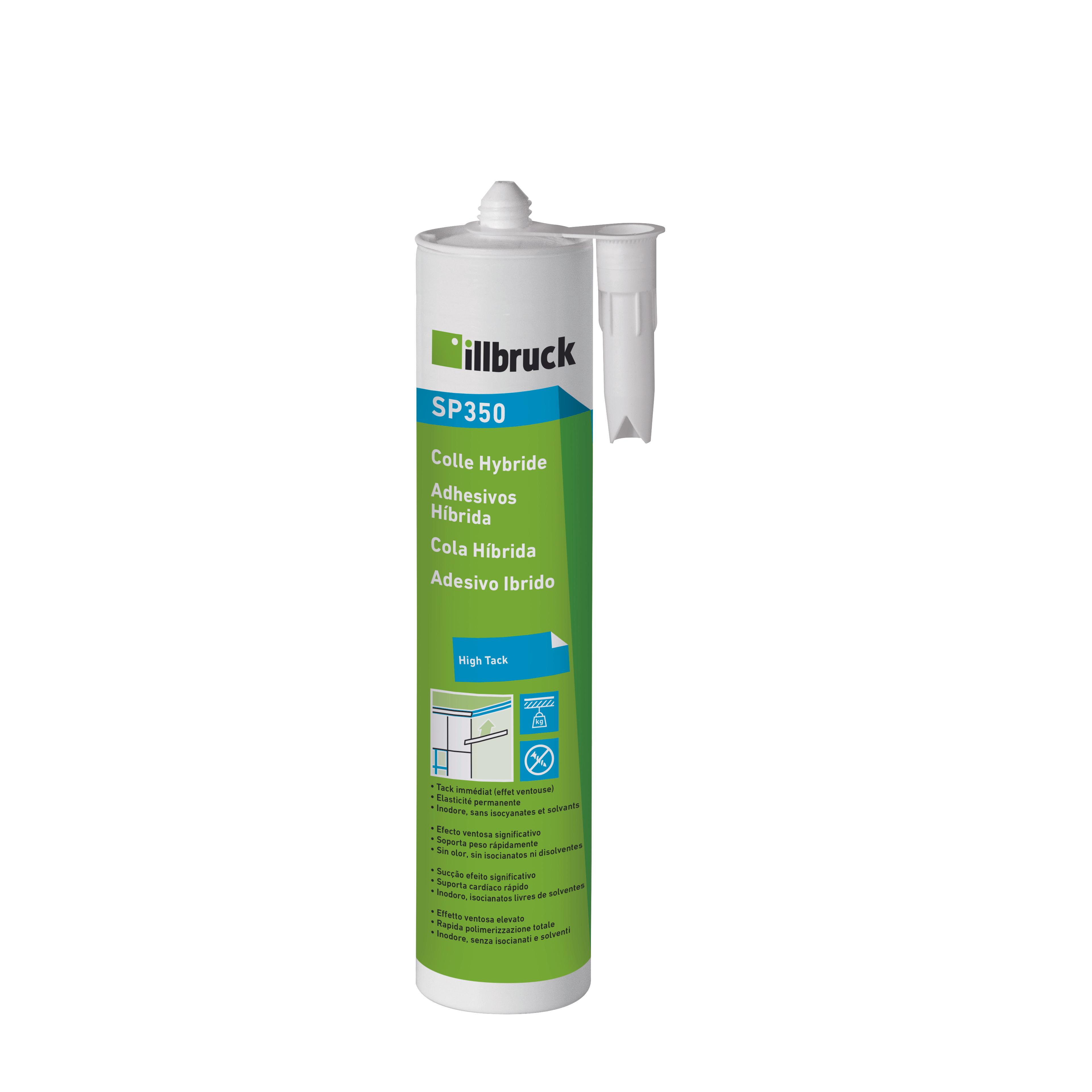 Colle hybride high tack illbruck SP350 blanc 310ml RAL9003