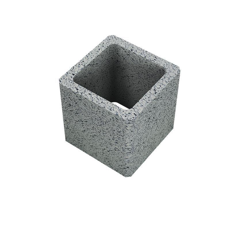 Bloc pilier en béton long. 35CM x larg. 35CM x haut. 25CM - Fabemi