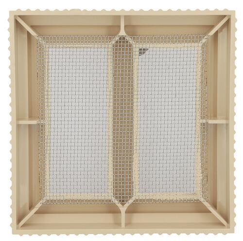 Grille d'aération carrée intérieure et extérieure sable 120x120MM - Nicoll