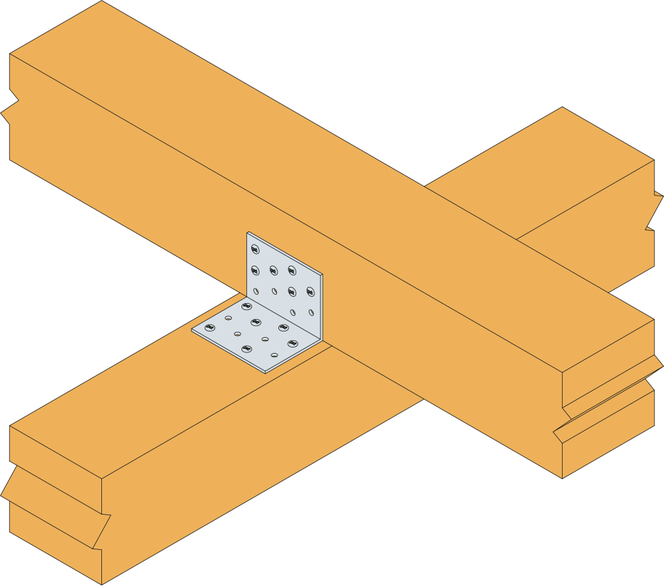 EQUERRE SIMPLE 60 X 60 X 80 X 2.5
