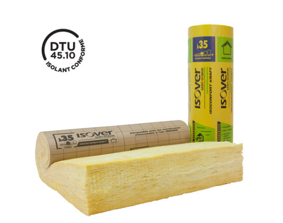 Rouleau en laine de verre Isoconfort 35 Kraft 240*1200*2600 V