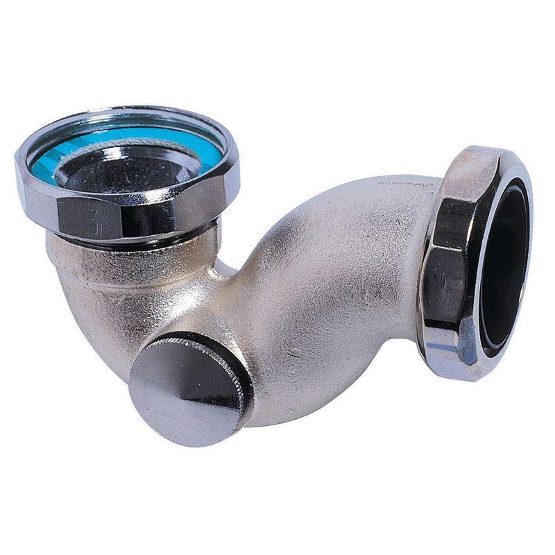 SIPHON S DE LAVABO EN LAITON NICKELE MAT PRO