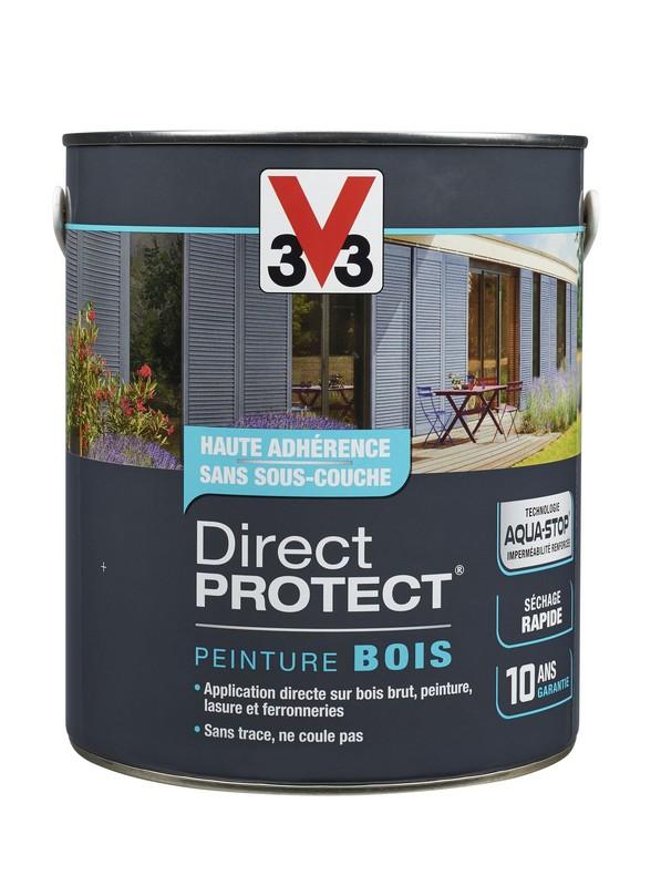 PEINTURE BOIS DIRECT PROTECT - SATIN NOIR - RAL 9005 0.5 L