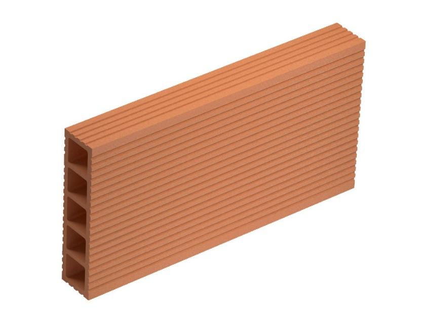 Brique creuse en terre cuite H1 LAPERA - long. 50CM x haut. 10CM x ep. 20CM